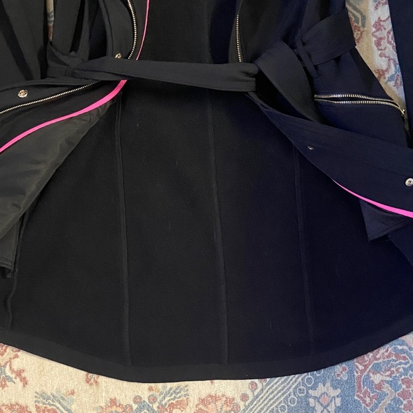 Jessica Simpson Black Hooded Trench Coat - Picture 4 of 6